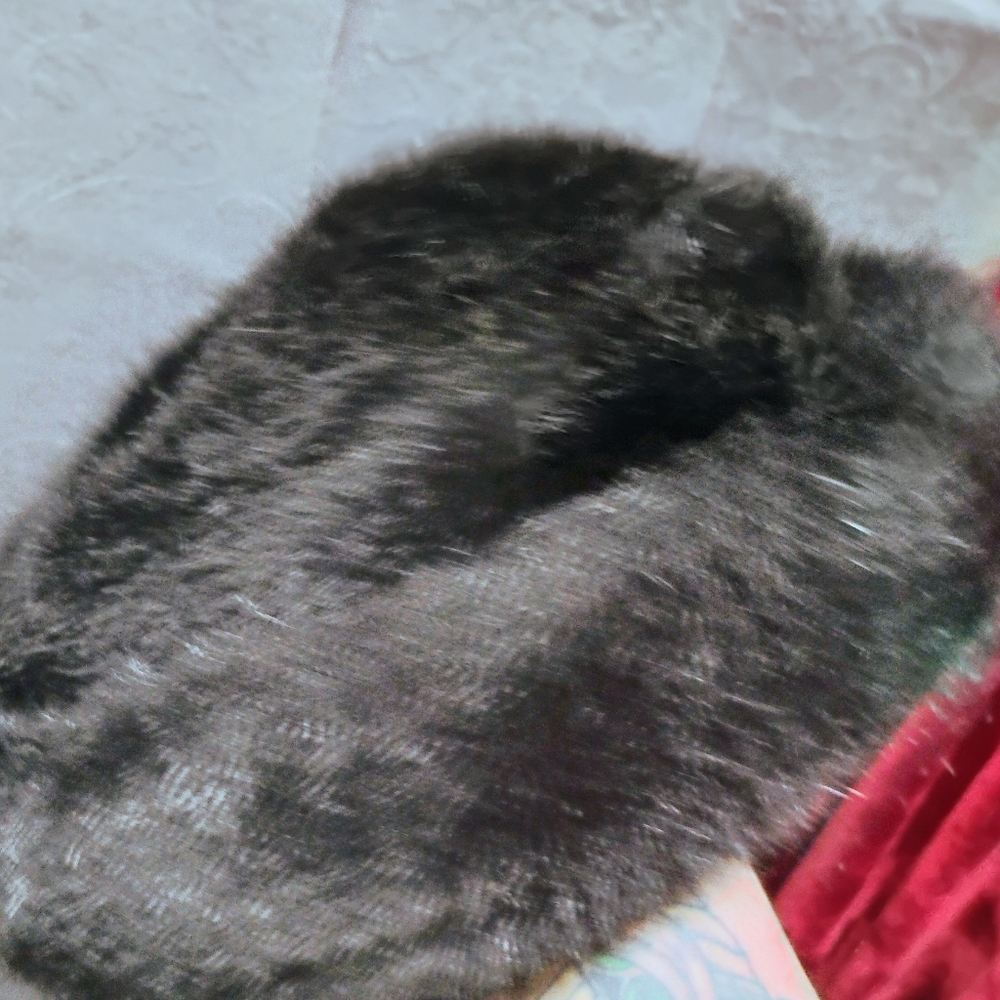 Elegant Black Faux Fur Hat